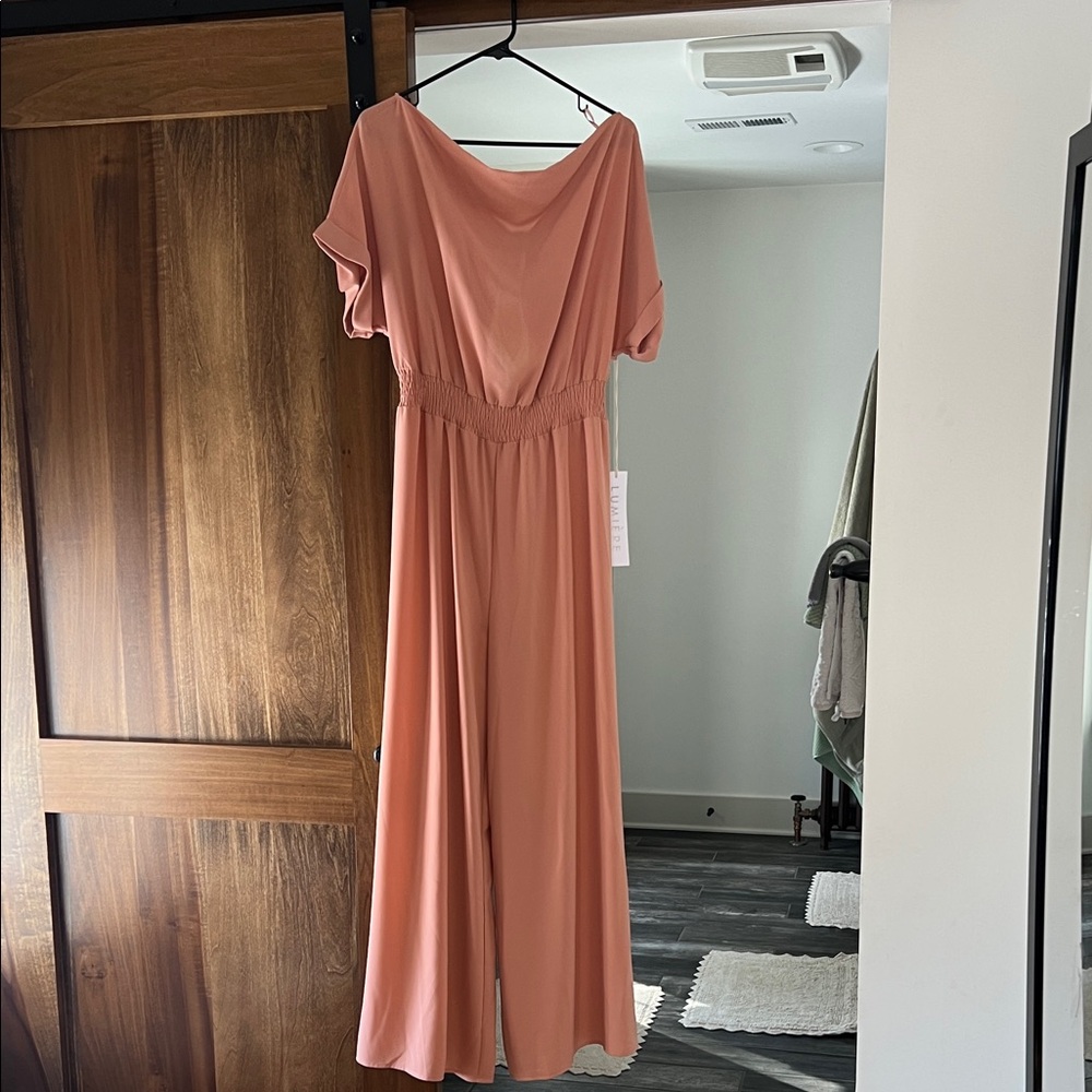 Lumiere Peach Jumpsuit